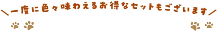 一度にいろいろ味わえるお得なセット