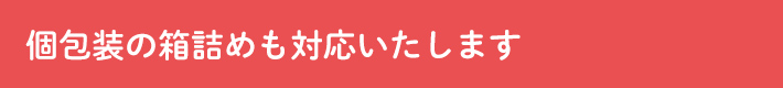 個包装の箱詰めも対応いたします