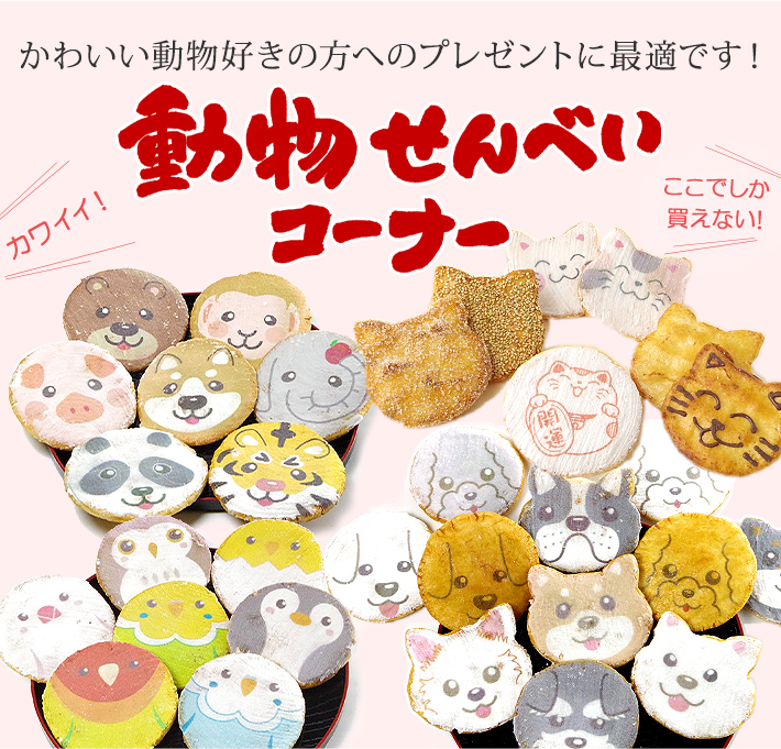 動物せんべいシリーズ 煎餅 豆 プチギフト 季節菓子処 みなとや 動物せんべいシリーズ 煎餅 豆 プチギフト 季節菓子処 みなとや